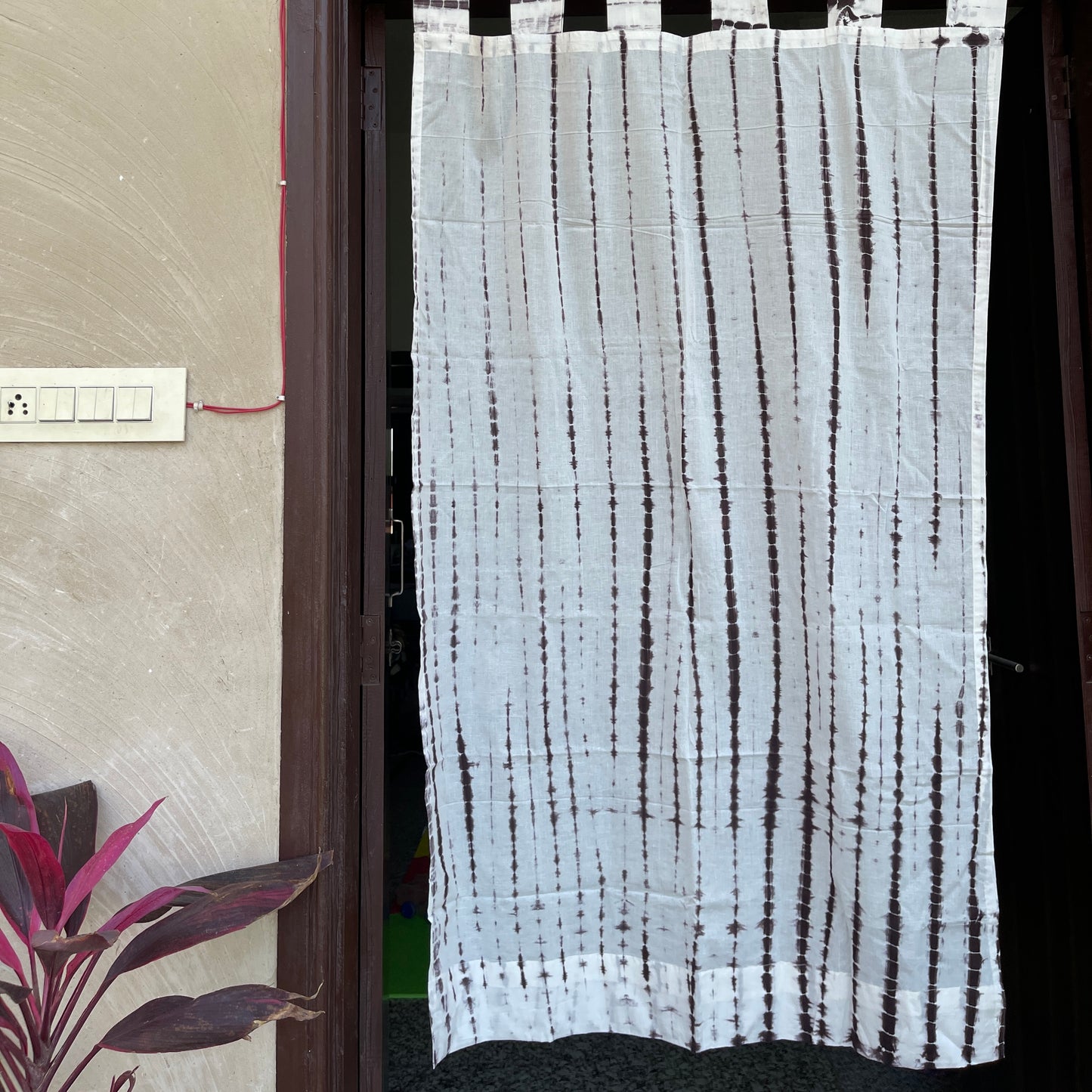 Japanese style Goodwill short - NOREN- Pair of Cotton Curtain SHIBORI