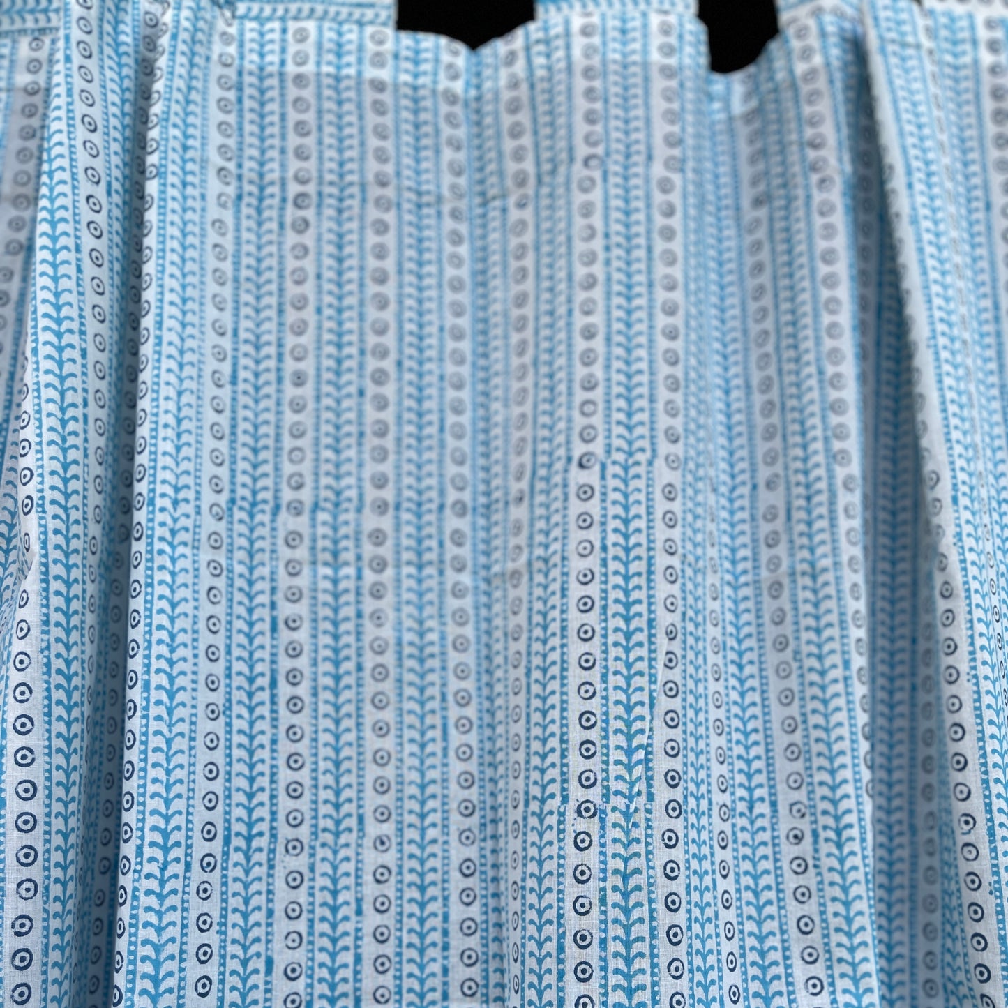 Japanese style Goodwill short - NOREN- Pair of Cotton Curtain Hand block print