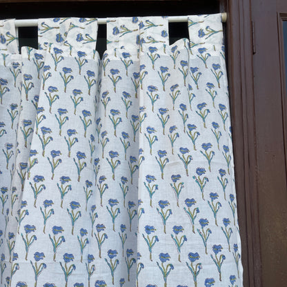 Japanese style Goodwill short - NOREN- Pair of Cotton Curtain Hand block print