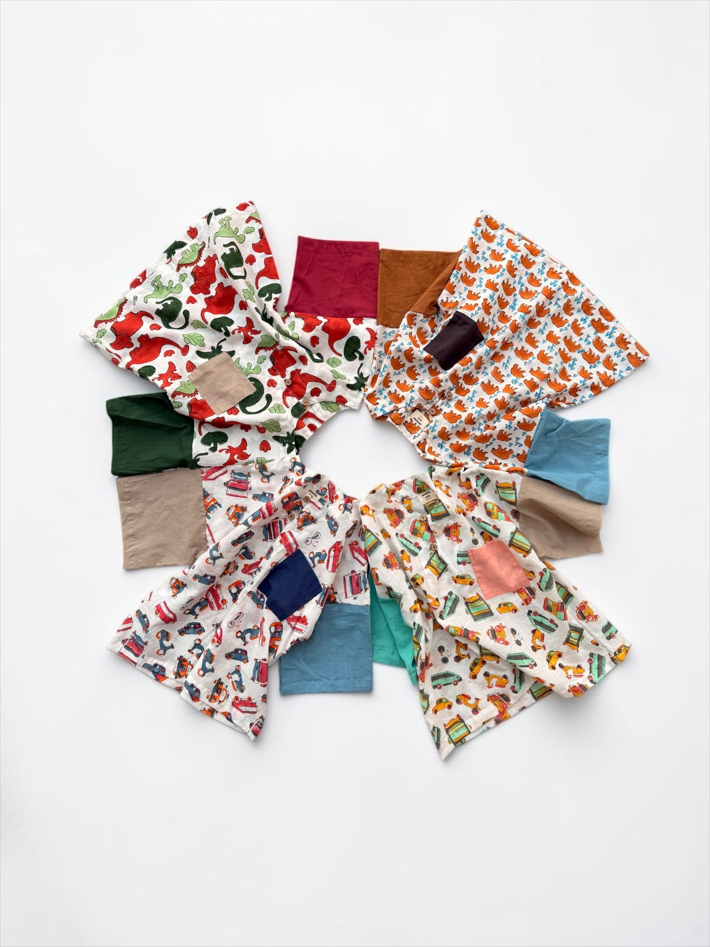 Mixed Motif Adventure Pullover Shirt
