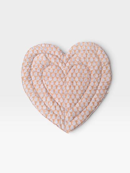 Baby Play Mat -Piping Heart Single Foam Only-