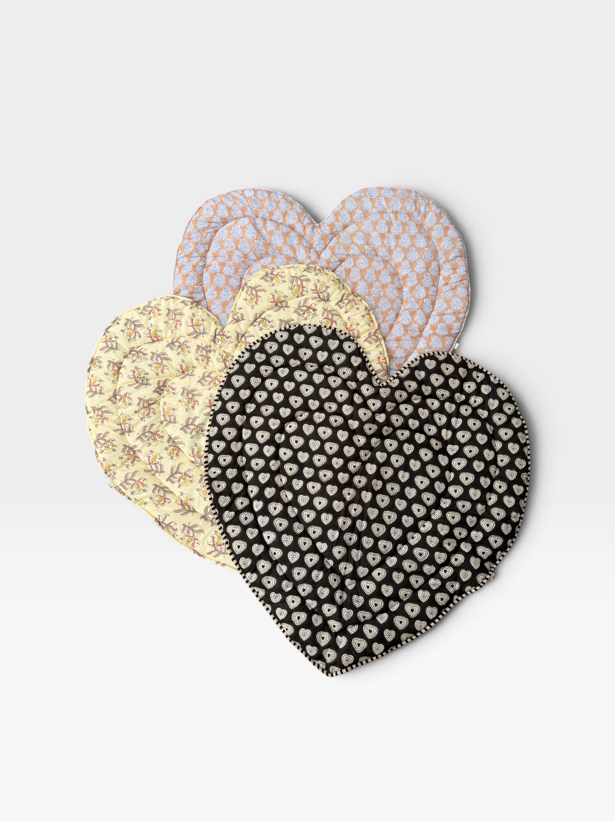 Baby Play Mat -Piping Heart Single Foam Only-