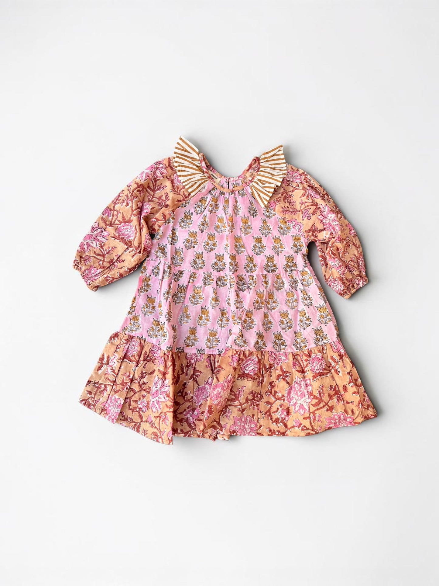Ruffled Side Neck Raglan Dress