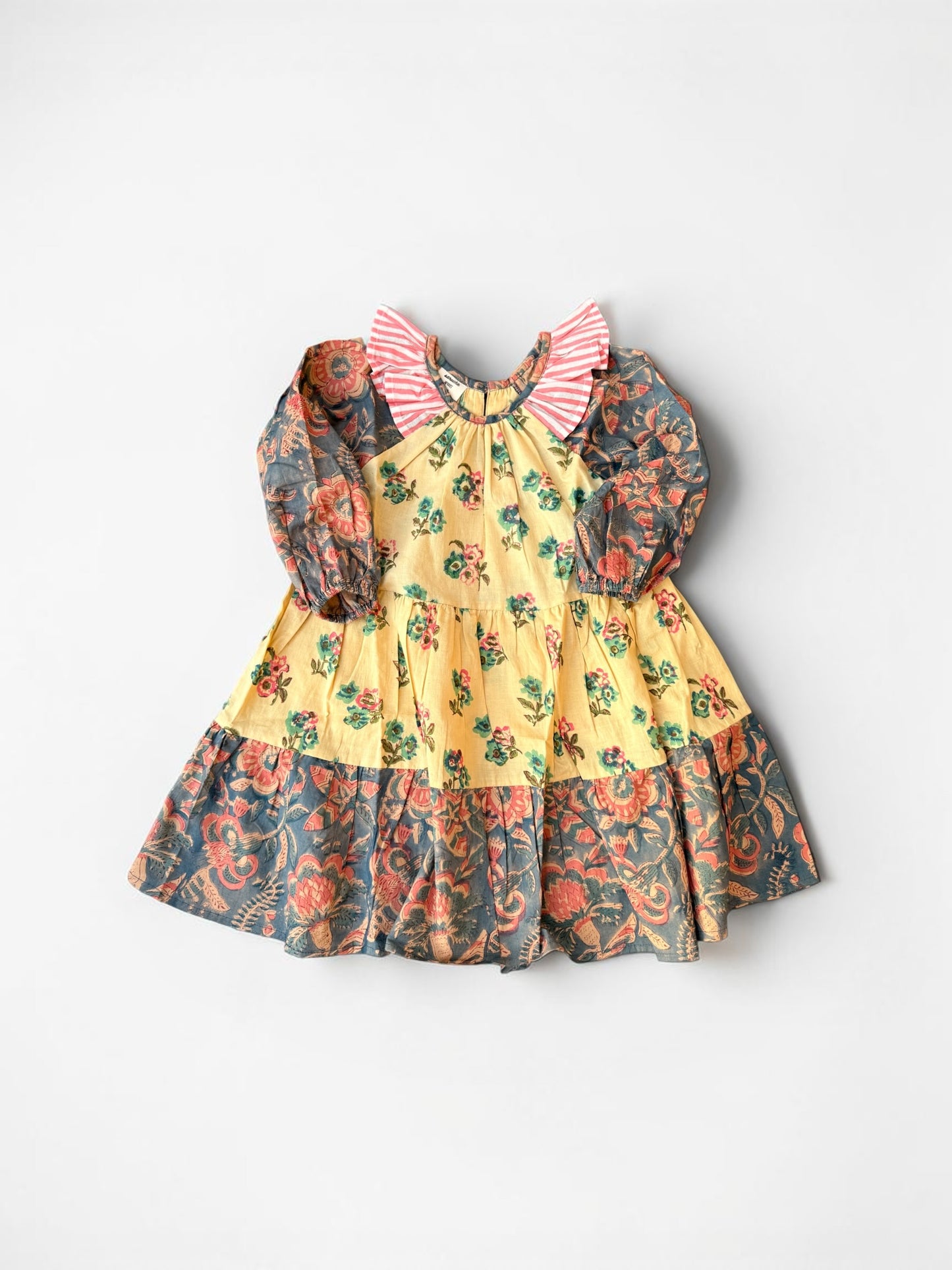 Ruffled Side Neck Raglan Dress