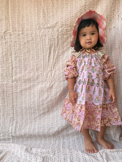 Ruffled Side Neck Raglan Dress