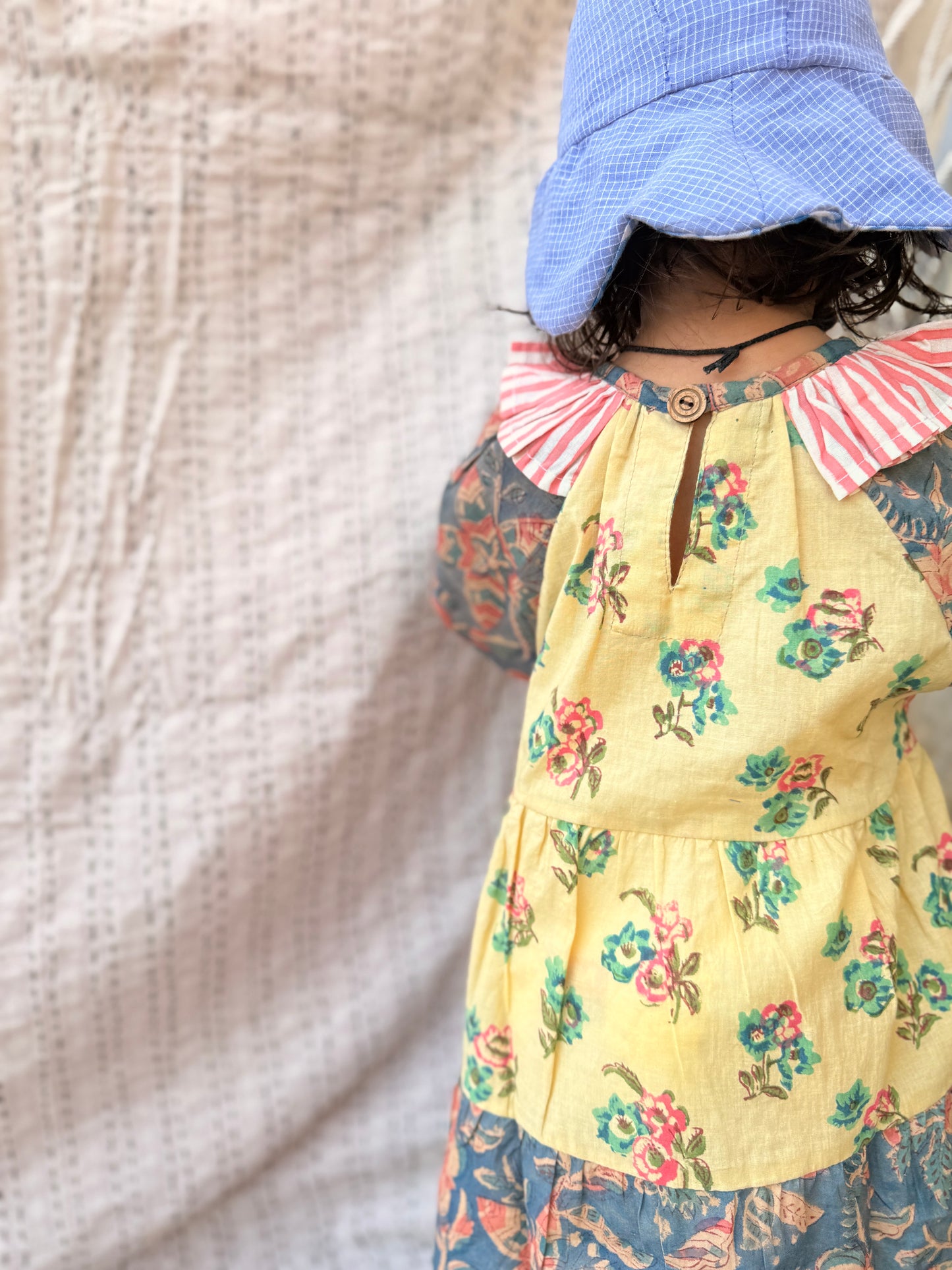 Ruffled Side Neck Raglan Dress