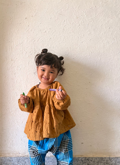 Dobby Cotton Tiered Short Tunic