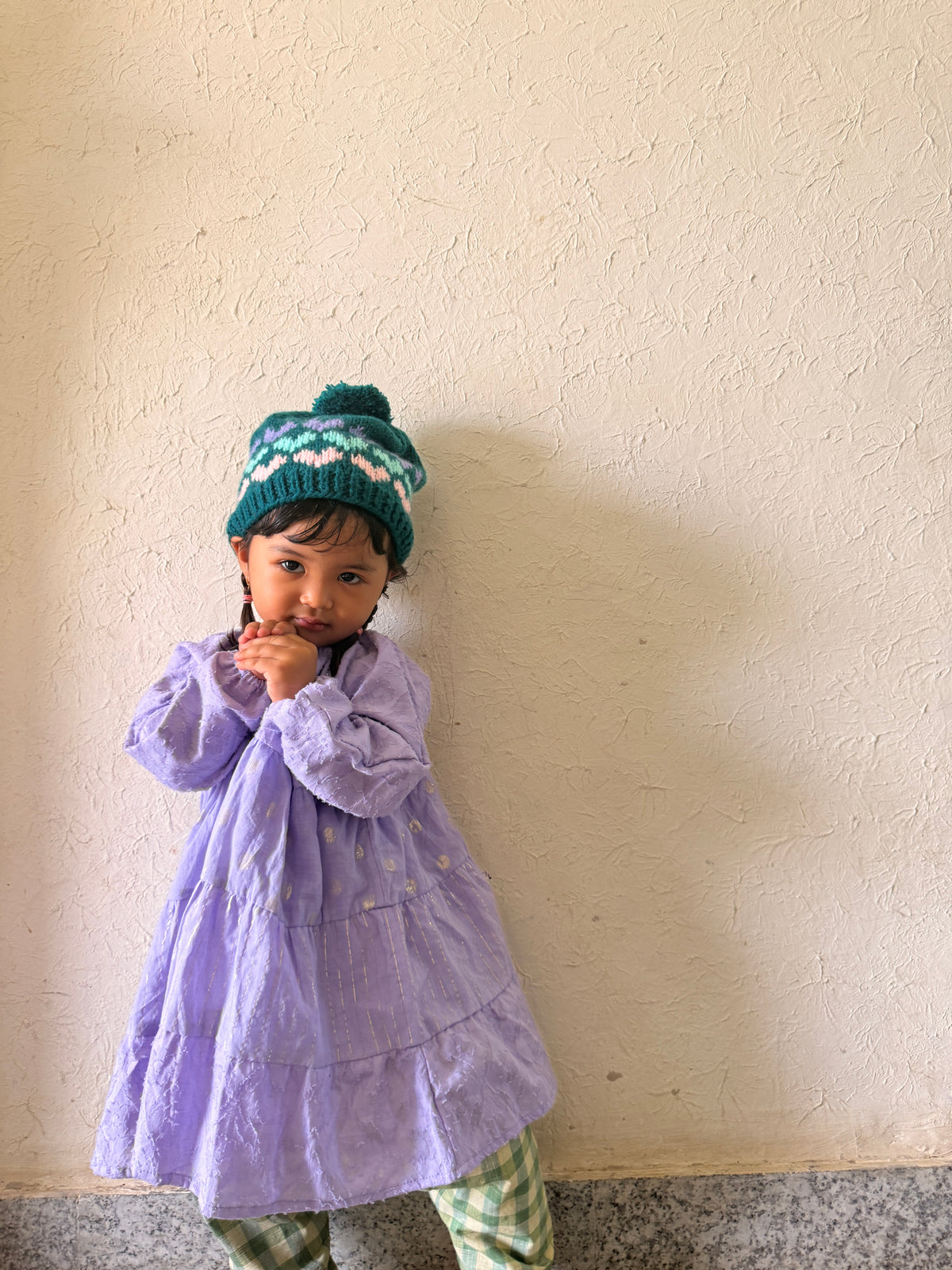 Dobby Cotton Tiered Dress
