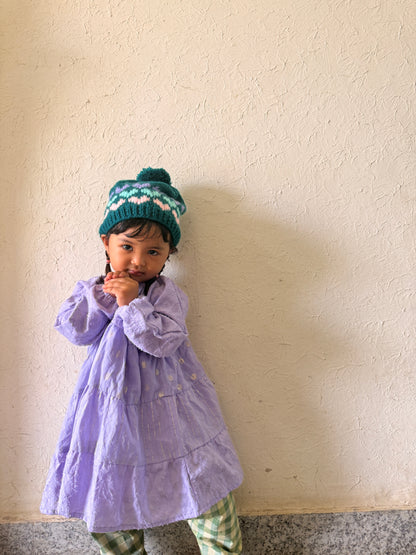 Dobby Cotton Tiered Dress