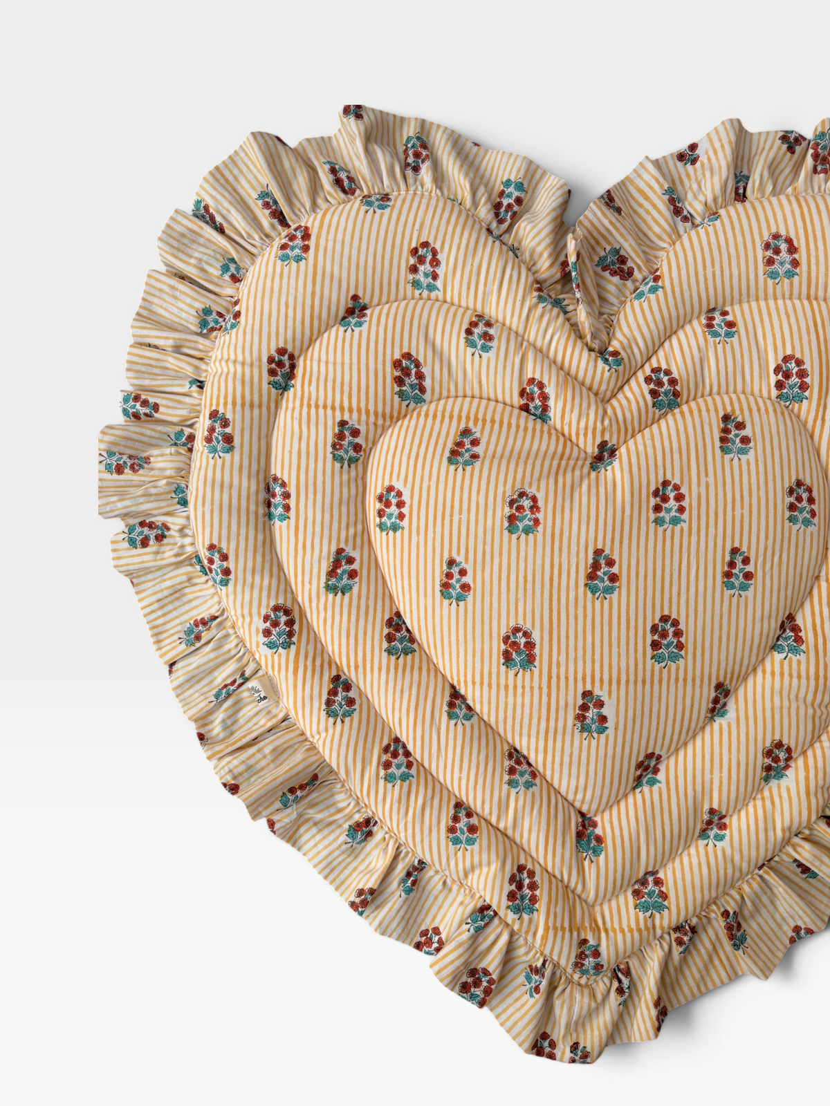 Baby Play Mat Heart Frill - Small Double Foam Only / Soft Autumn Color -