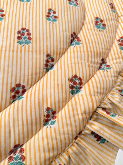 -レギュラーサイズ- Baby  Play Mat Heart Frill / Soft Autumn Colors