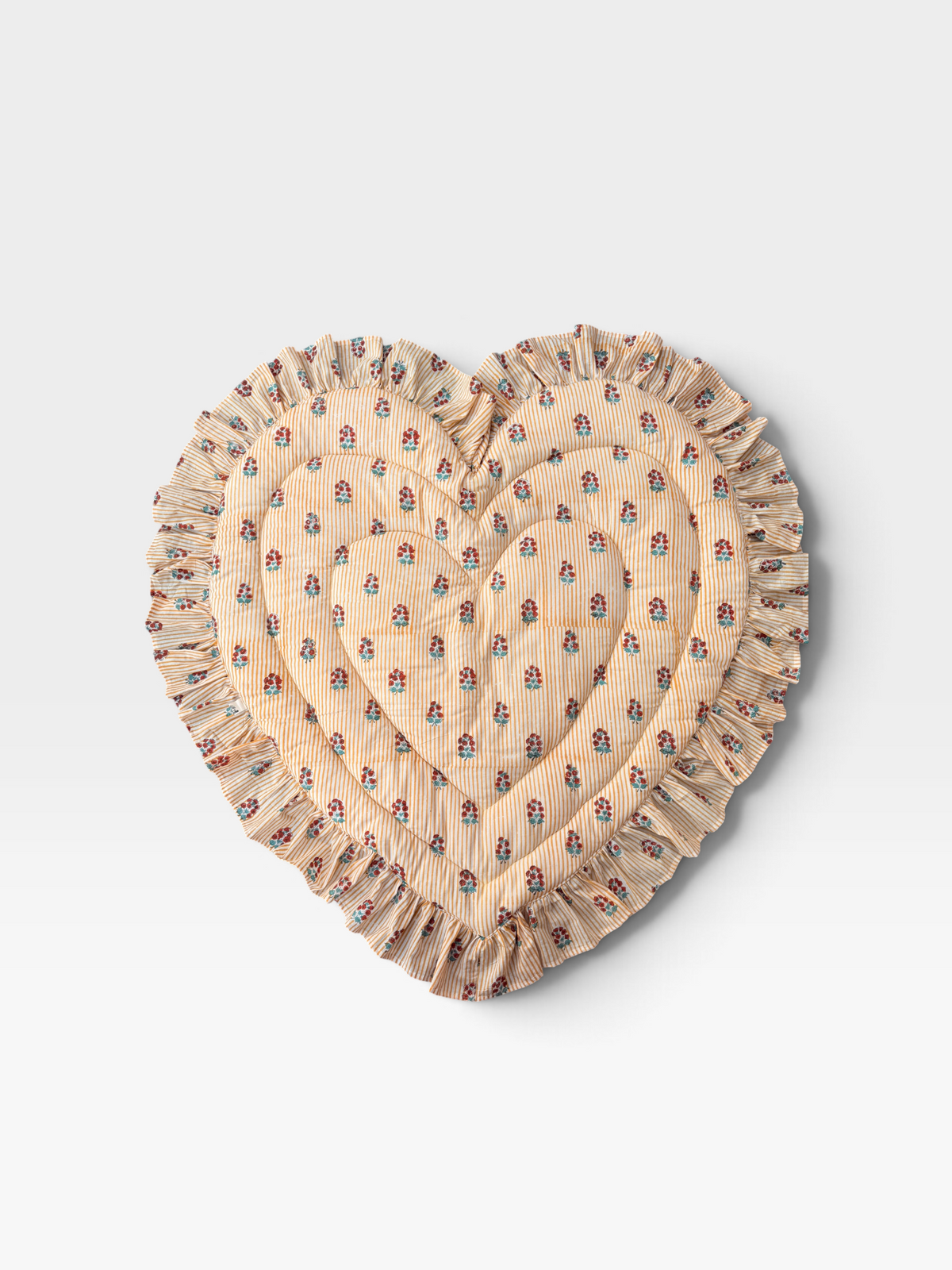 -レギュラーサイズ- Baby  Play Mat Heart Frill / Soft Autumn Colors