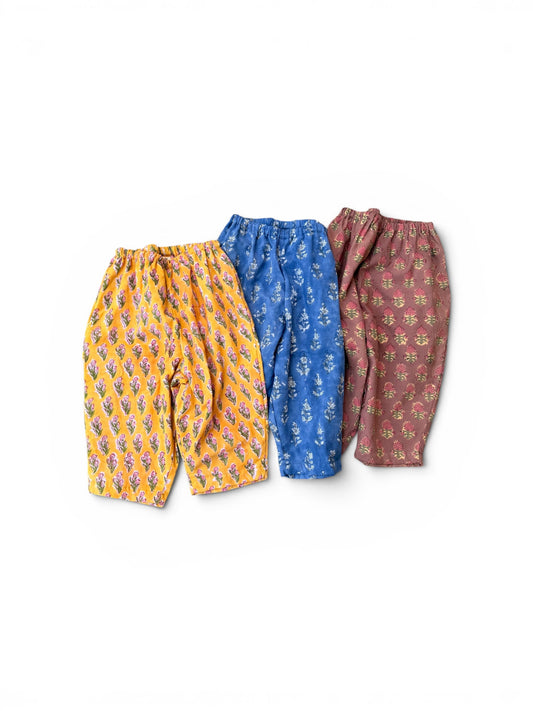 Girls Harem Pants -Color Flowers-