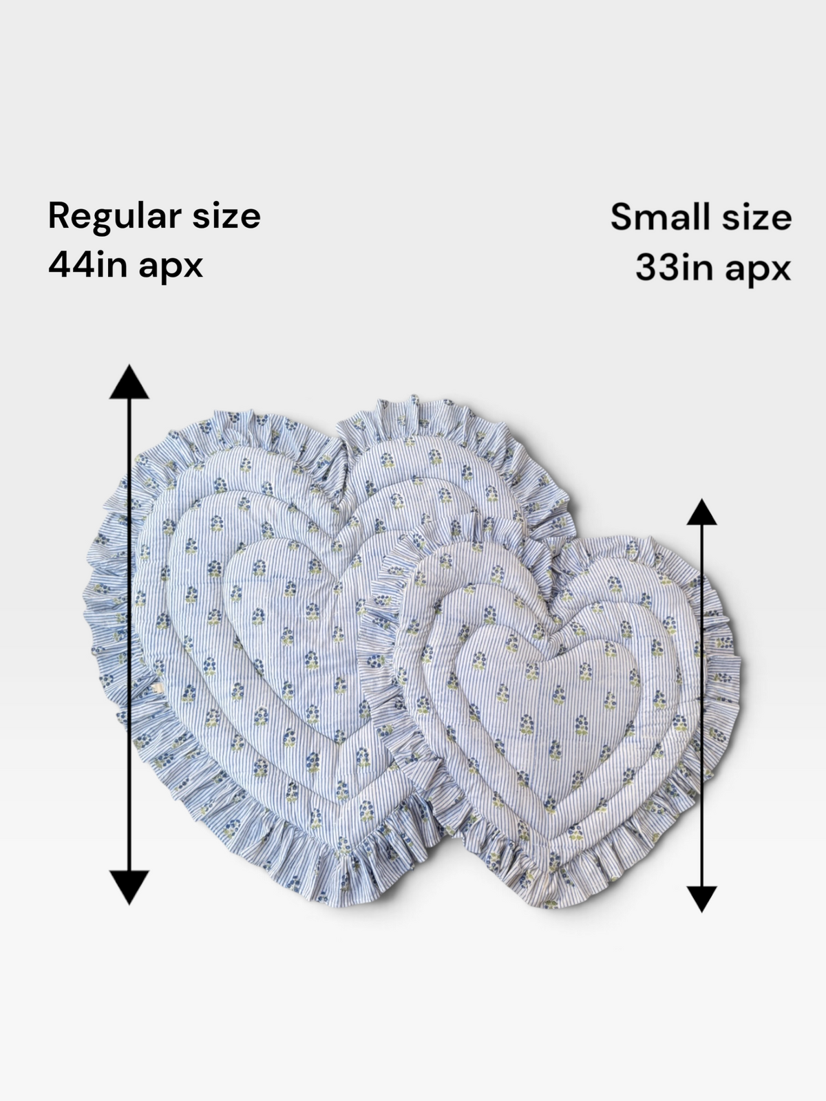 -レギュラーサイズ- Baby  Play Mat Heart Frill / Soft Autumn Colors