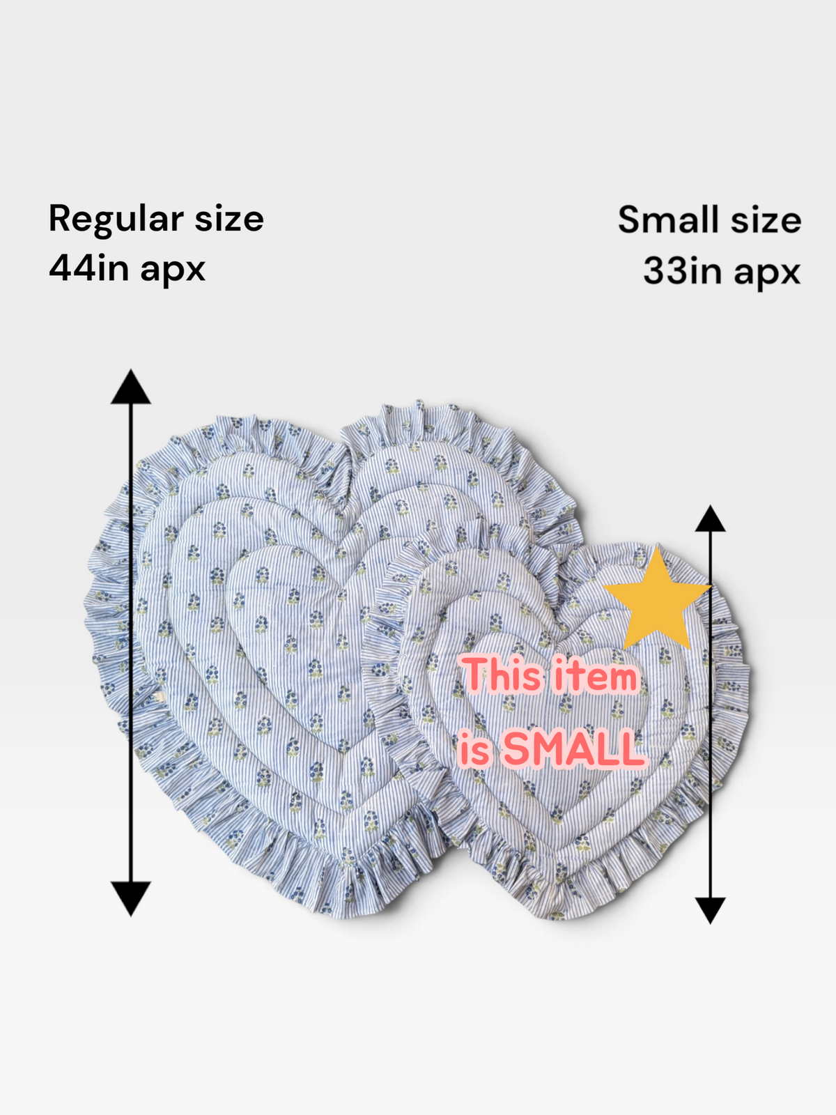 Baby Play Mat Heart Frill - Small Double Foam Only / Soft Autumn Color -
