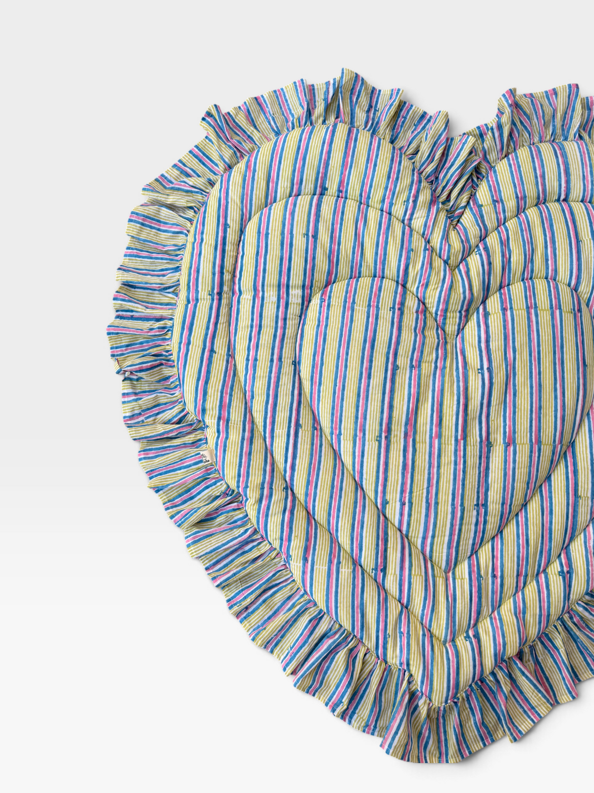 -レギュラーサイズ- Baby  Play Mat Heart Frill / Soft Autumn Colors