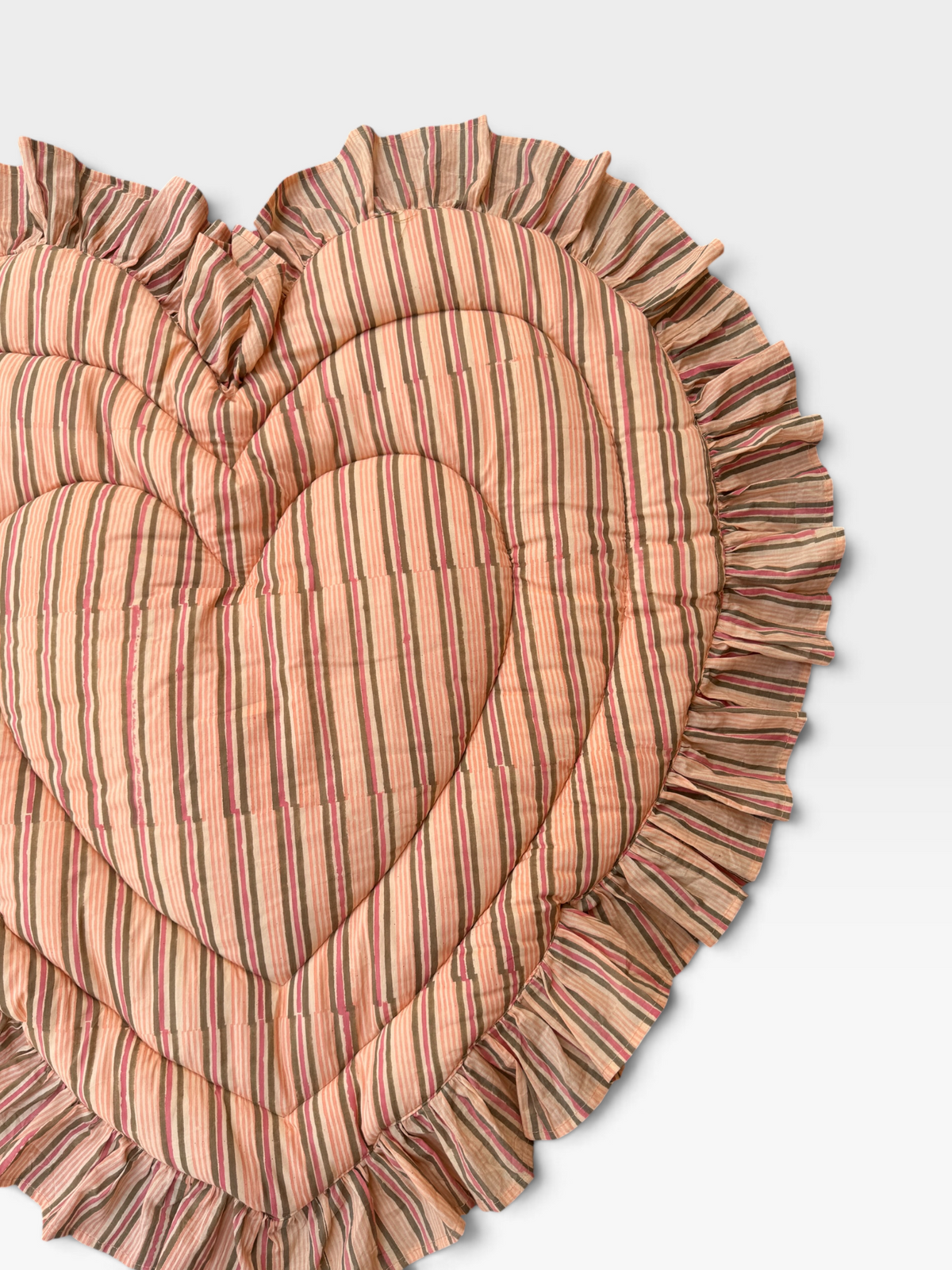-レギュラーサイズ- Baby  Play Mat Heart Frill / Soft Autumn Colors