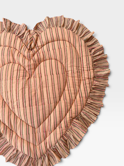 -レギュラーサイズ- Baby  Play Mat Heart Frill / Soft Autumn Colors
