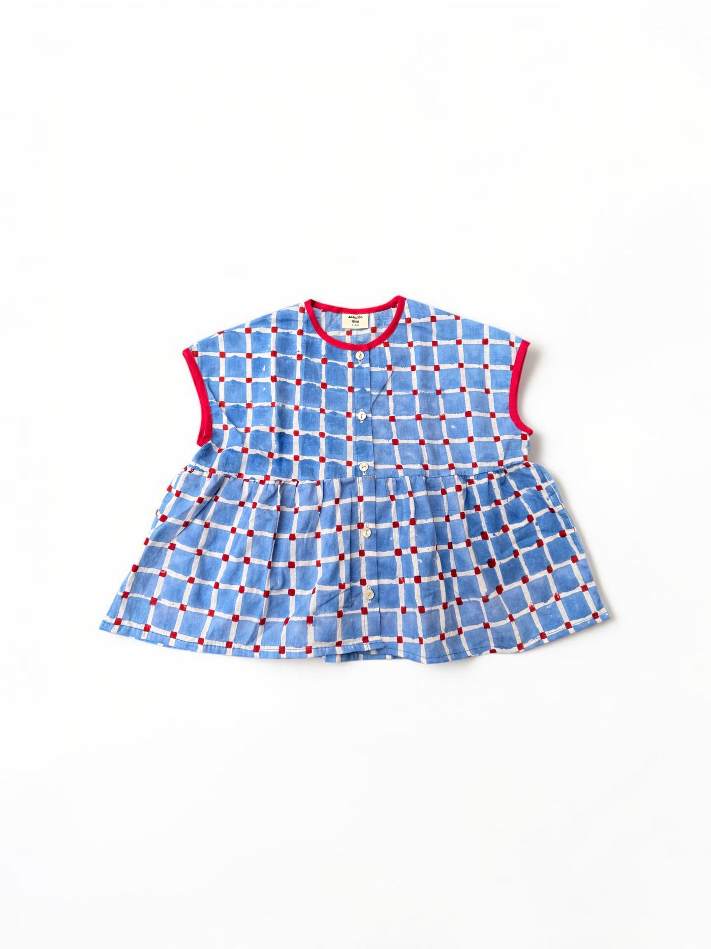 Candy Check Wide Fit Girls Shirt Tunic