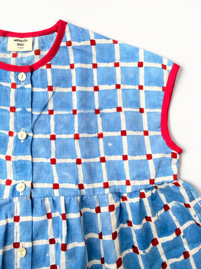 Candy Check Wide Fit Girls Shirt Tunic