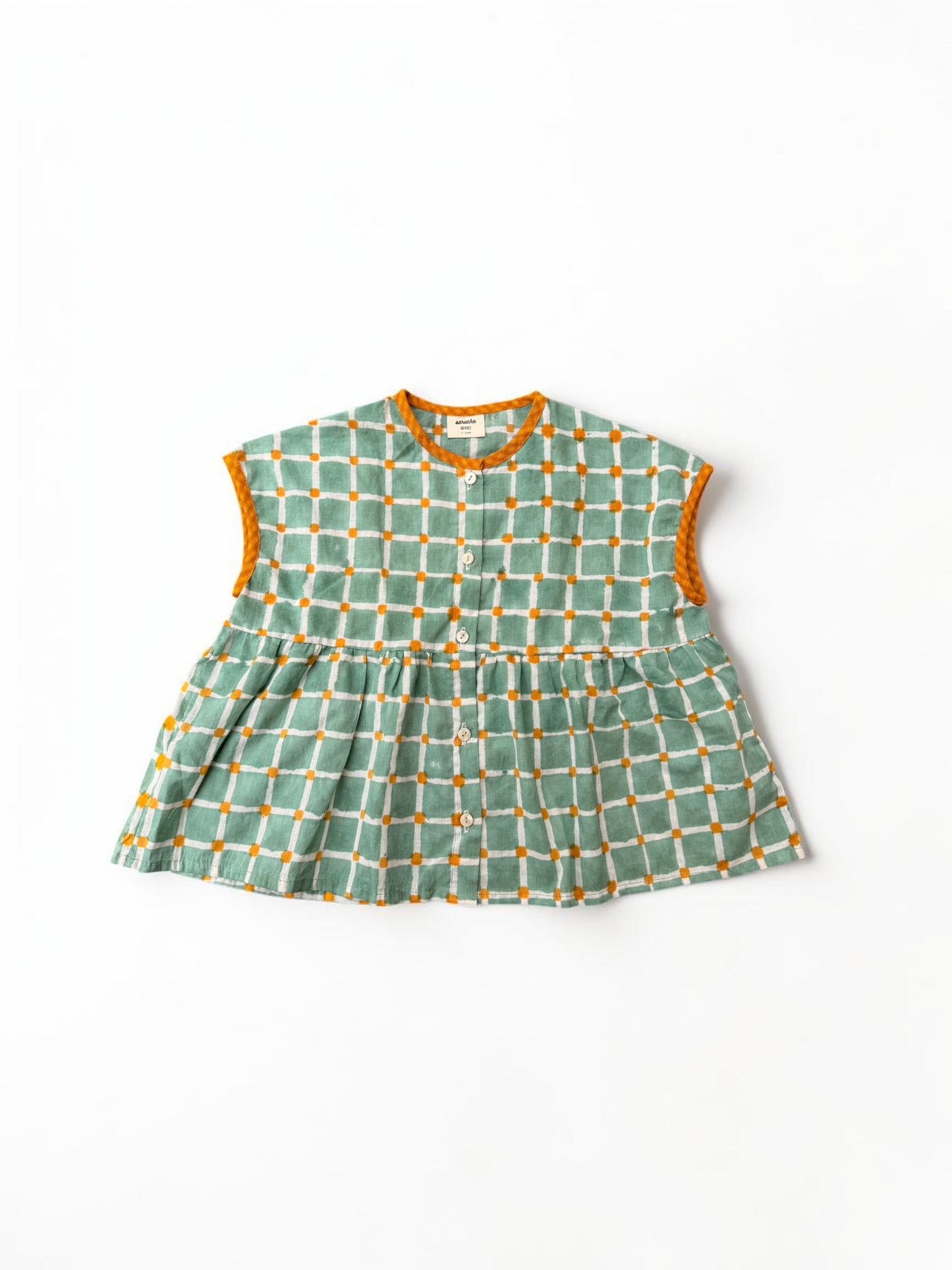 Candy Check Wide Fit Girls Shirt Tunic