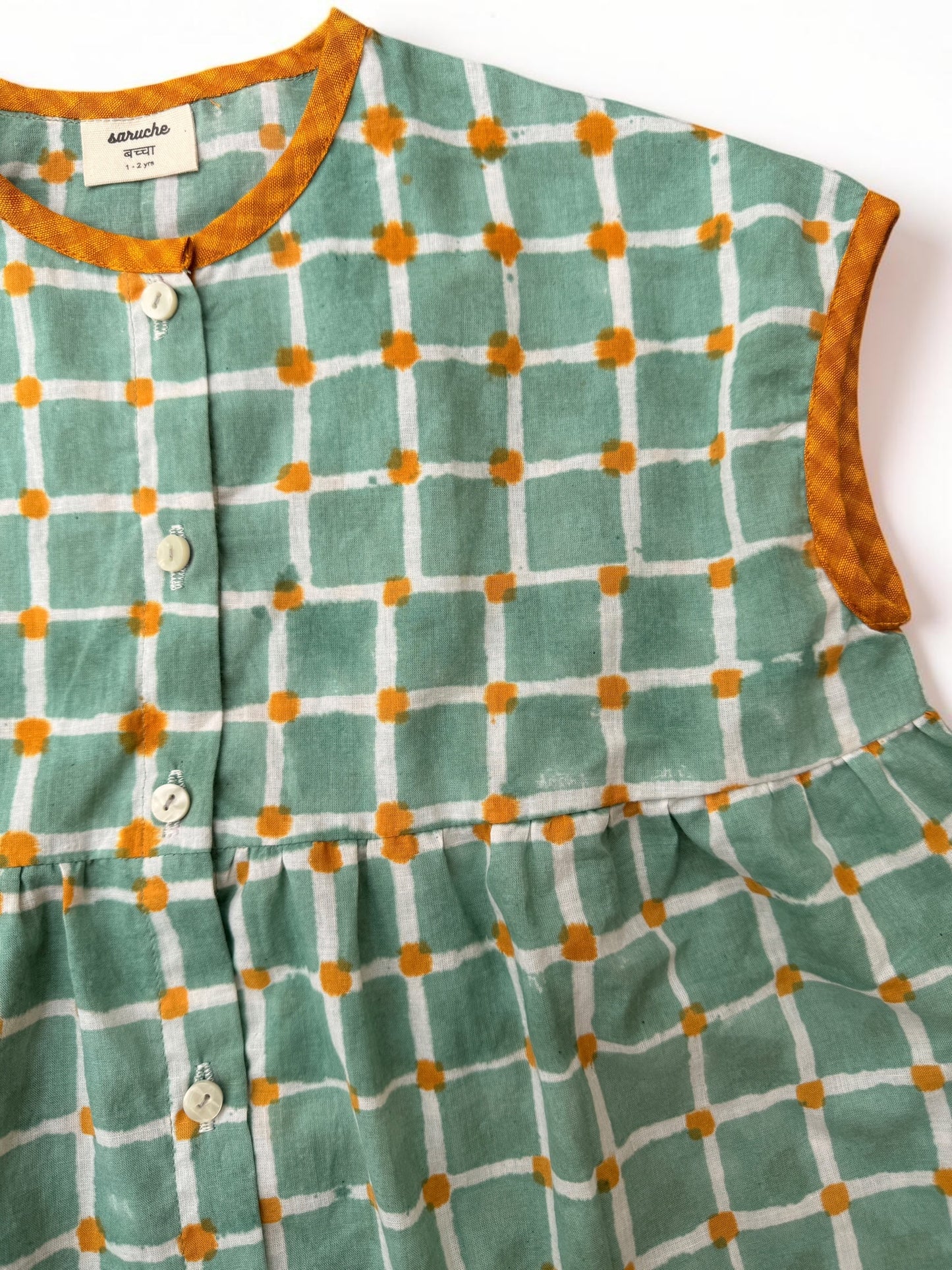 Candy Check Wide Fit Girls Shirt Tunic