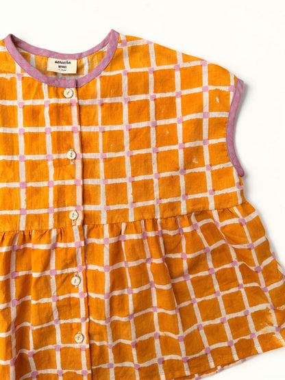 Candy Check Wide Fit Girls Shirt Tunic