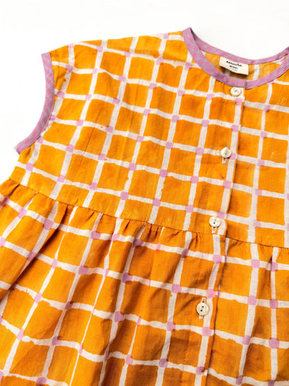 Candy Check Wide Fit Girls Shirt Tunic