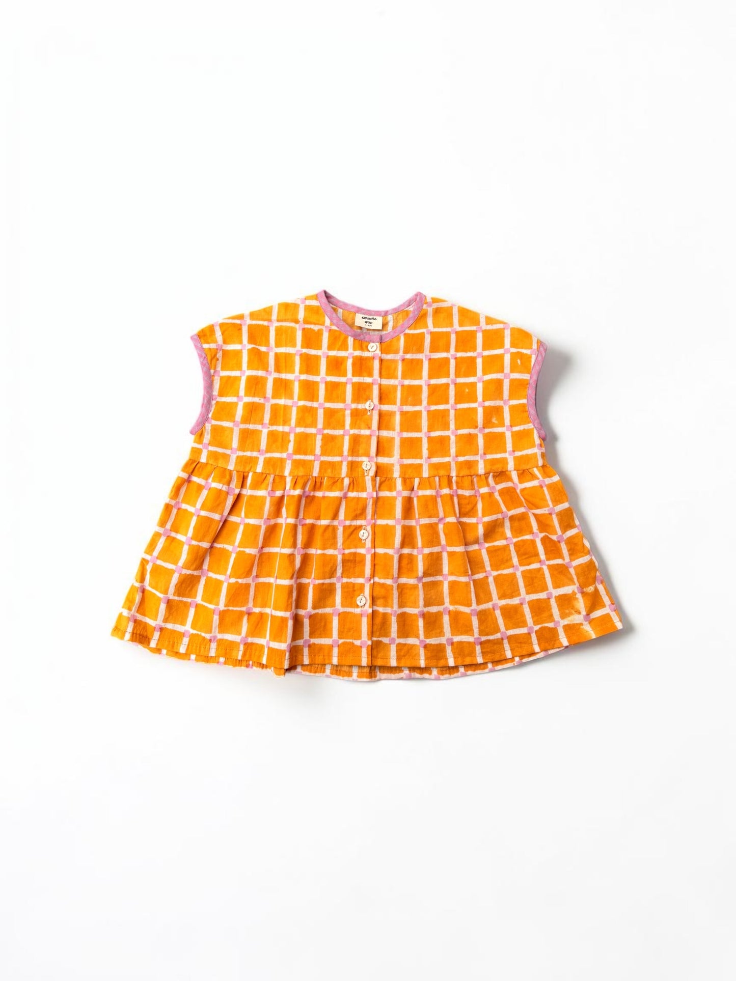 Candy Check Wide Fit Girls Shirt Tunic