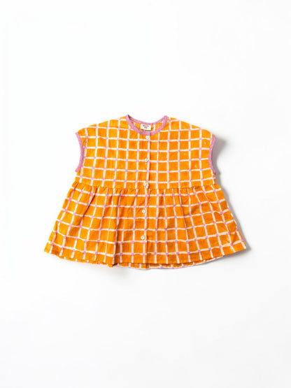 Candy Check Wide Fit Girls Shirt Tunic