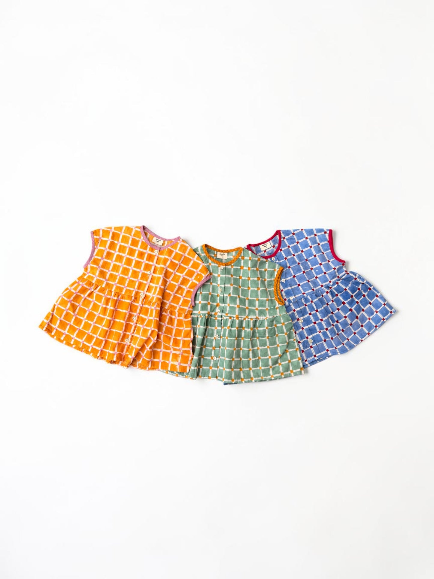 Candy Check Wide Fit Girls Shirt Tunic