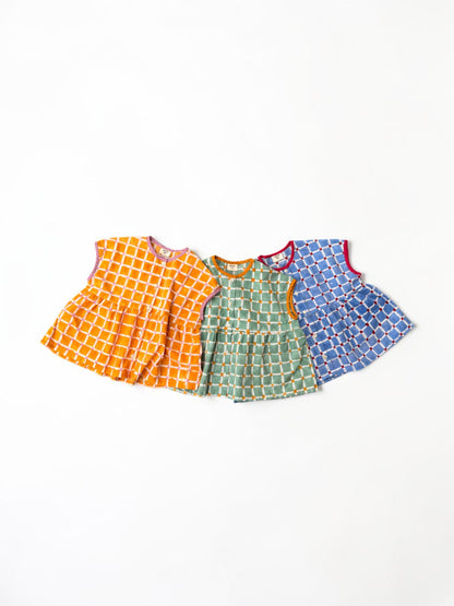 Candy Check Wide Fit Girls Shirt Tunic