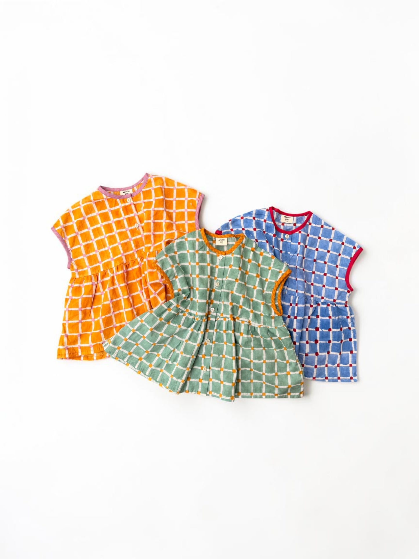 Candy Check Wide Fit Girls Shirt Tunic