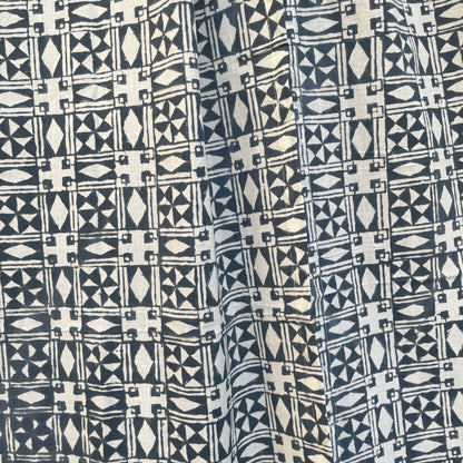 Japanese style Goodwill short - NOREN- Pair of Cotton Curtain Hand block print