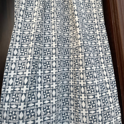 Japanese style Goodwill short - NOREN- Pair of Cotton Curtain Hand block print