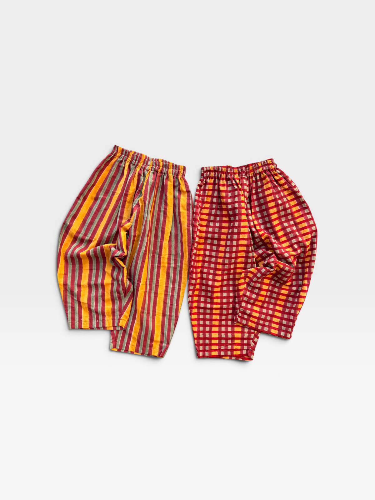 Checks & Stripes Wide Leg Pants