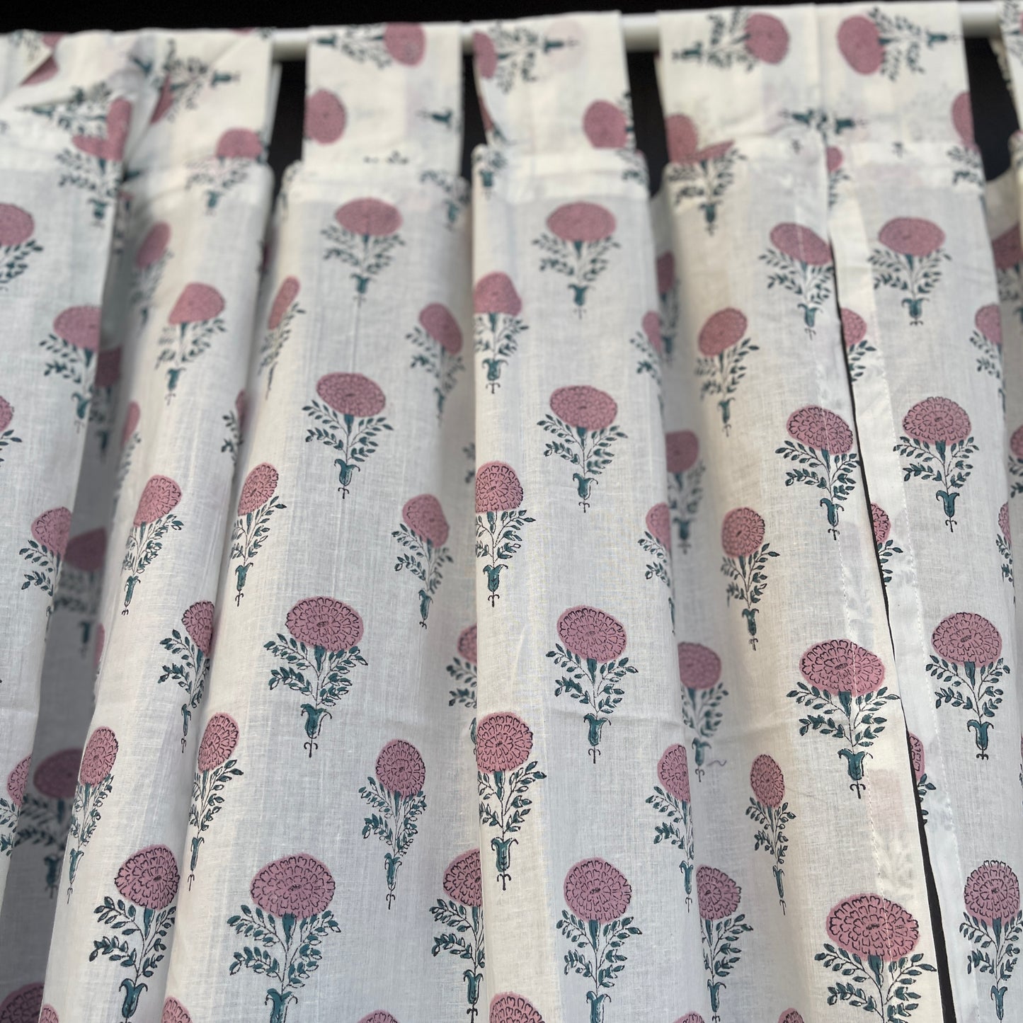 Japanese style Goodwill short - NOREN- Pair of Cotton Curtain Hand block print
