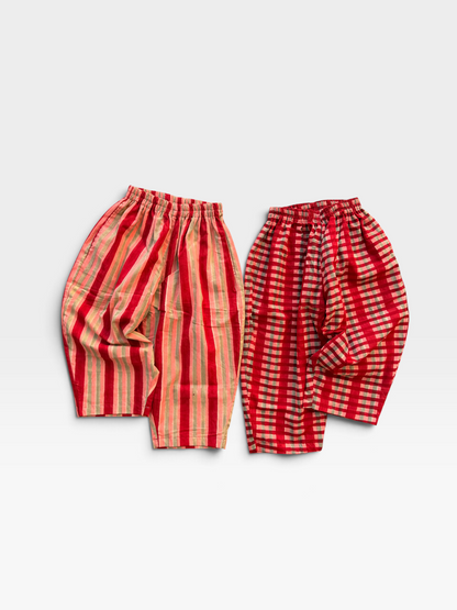 Checks & Stripes Wide Leg Pants