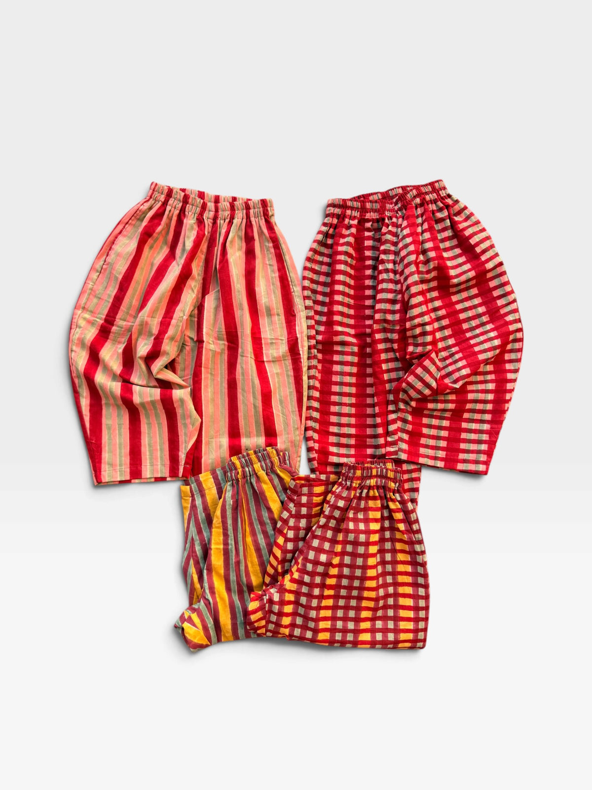 Checks & Stripes Wide Leg Pants