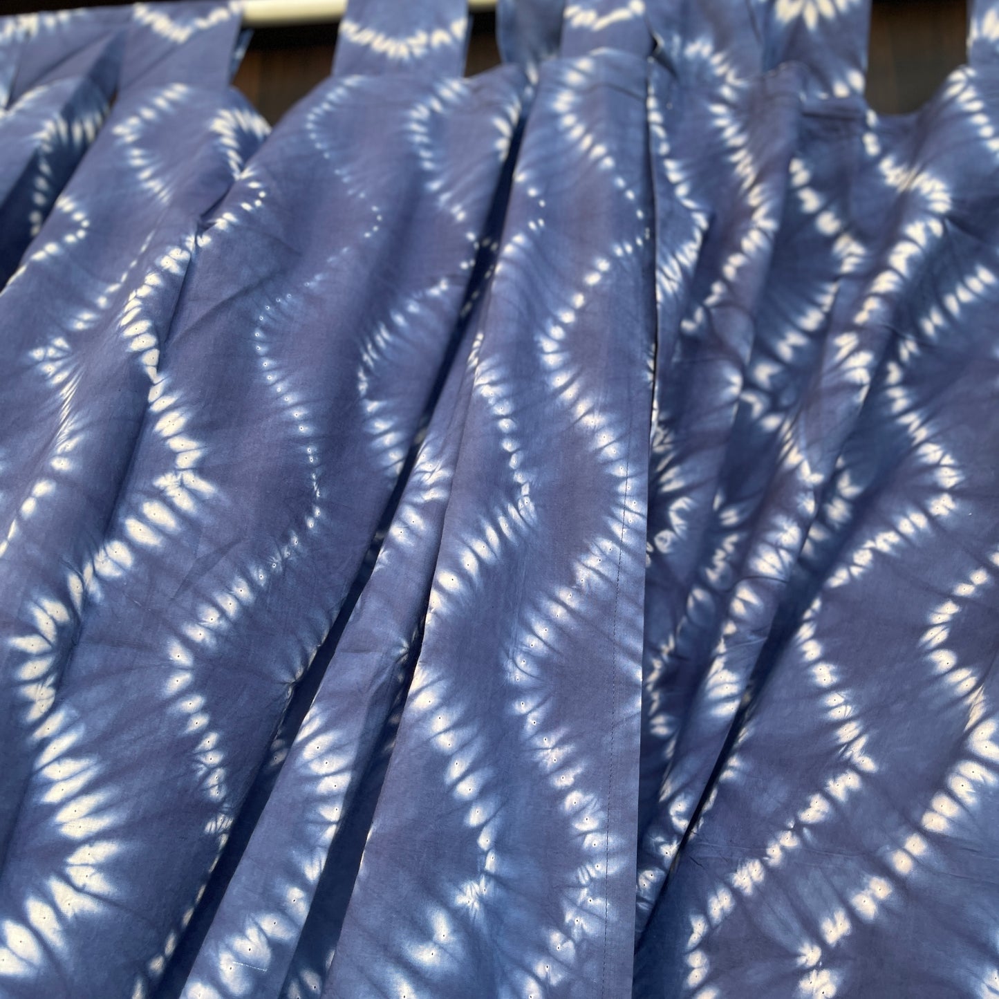 Japanese style Goodwill long - NOREN- Pair of Cotton Curtain Shibori