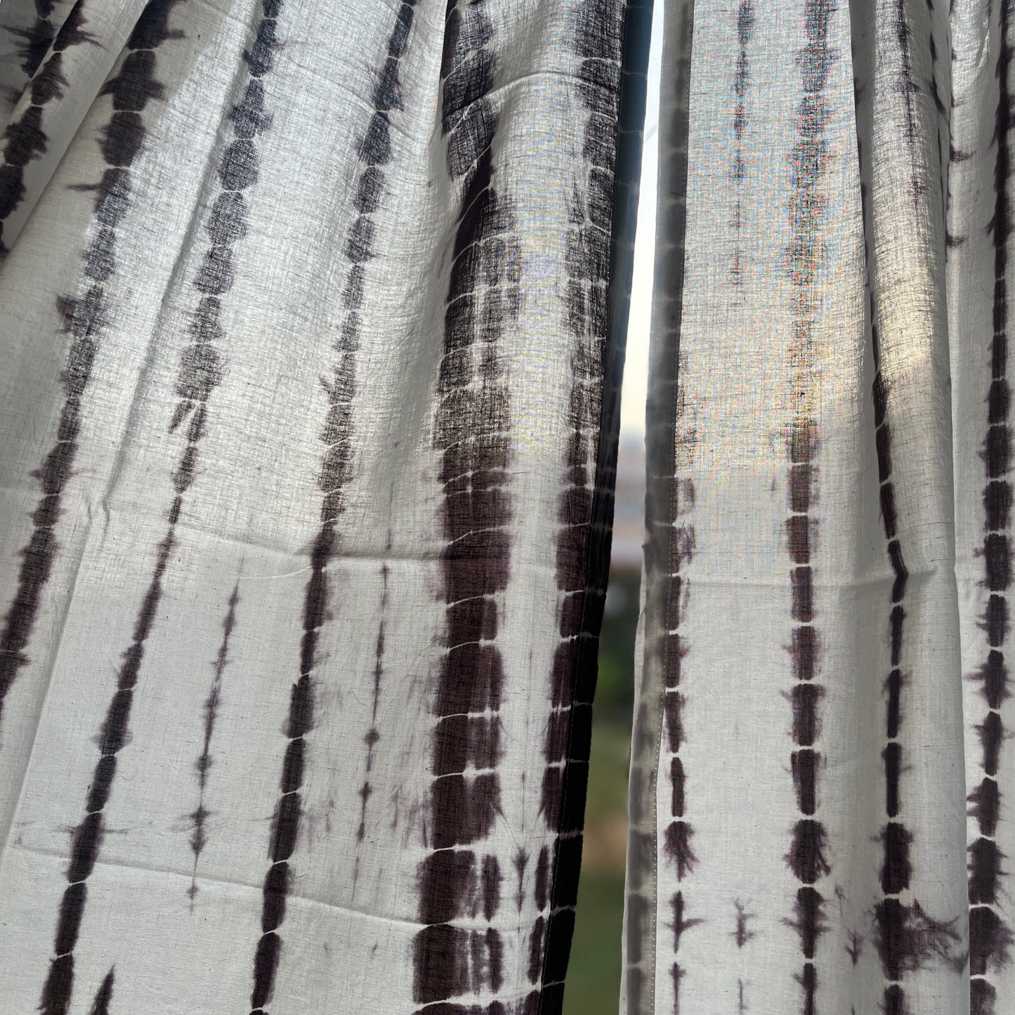 Japanese style Goodwill long - NOREN- Pair of Cotton Curtain Shibori
