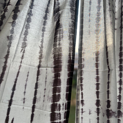 Japanese style Goodwill long - NOREN- Pair of Cotton Curtain Shibori