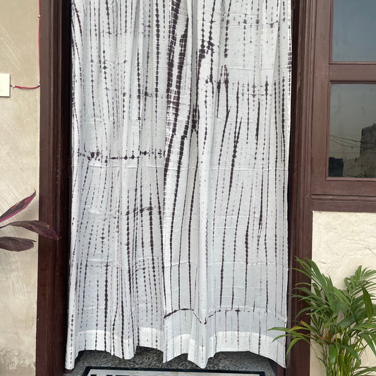 Japanese style Goodwill long - NOREN- Pair of Cotton Curtain Shibori