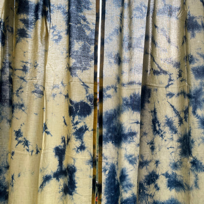 Japanese style Goodwill long - NOREN- Pair of Cotton Curtain Tie-Dye