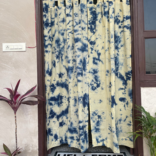 Japanese style Goodwill long - NOREN- Pair of Cotton Curtain Tie-Dye