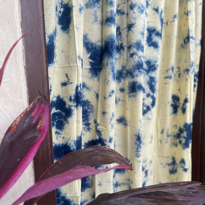 Japanese style Goodwill long - NOREN- Pair of Cotton Curtain Tie-Dye
