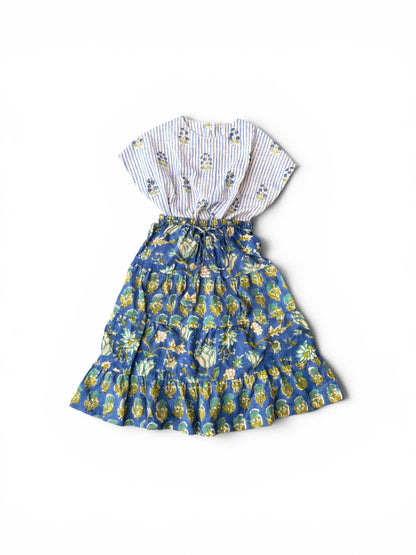 Back Button Top & Long Skirt Set