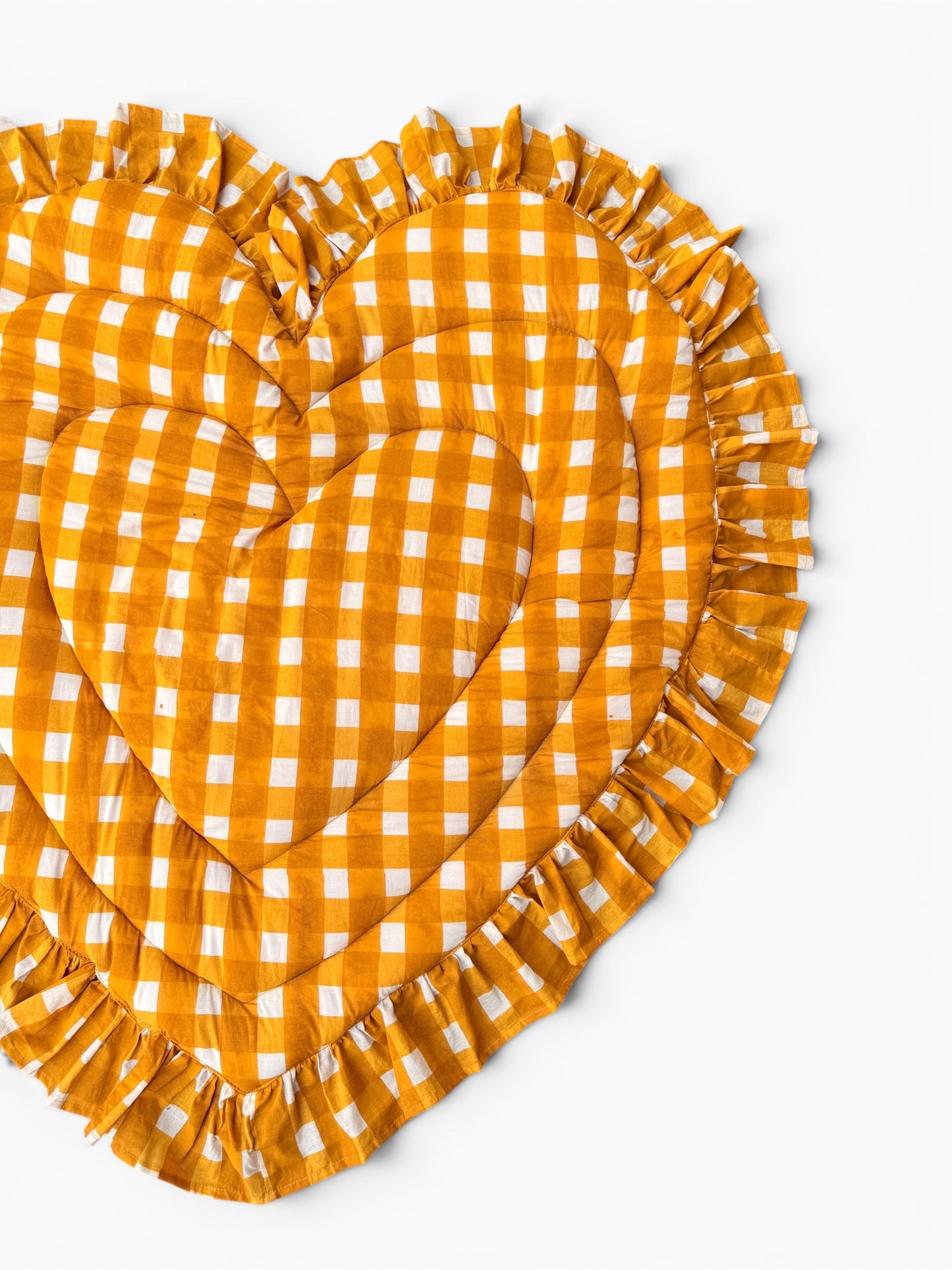Baby Quilt Play Mat Heart Frill -Monsoon Colors-