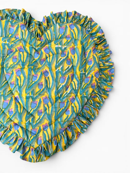 Baby Quilt Play Mat Heart Frill -Monsoon Colors-
