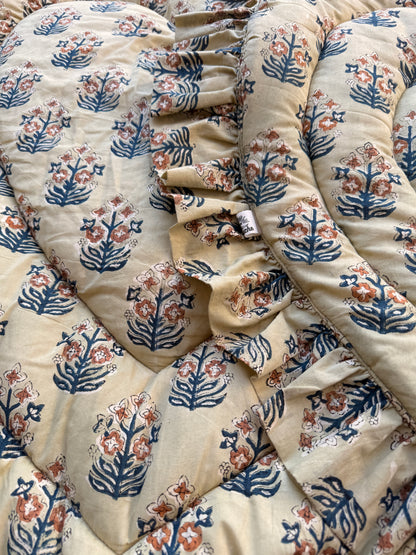 -レギュラーサイズ- Baby  Play Mat Heart Frill / Soft Autumn Colors